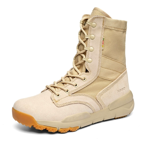 Нескользящие износостойкие высокие дышащие сапоги, кожаная альпинистская обувь подходит для пеших прогулок для влюбленных