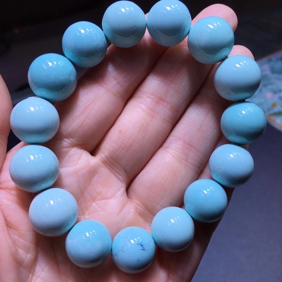 Natural turquoise hand chisel men's large particle ball domineering jewelry gift Wenwan bracelet gems