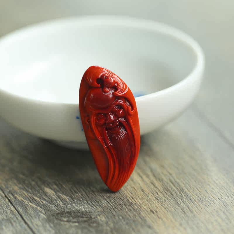 Natural South Red Foru Sushi Male Pendant male and female Original Mine Engraving Full Meat High Stock Collection Pendant Crystal Ornaments