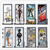 Car Robot Tide Card Door Stickers Creative Self-Adhesive Waterproof Washroom Personality Glass Door Patch Transformers