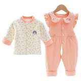 Милый осенний комплект для девочек для принцессы для раннего возраста, хлопковый стеганый комбинезон