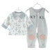 Bộ đồ cotton bé hai lớp cho bé Xiêm yếm 6 tháng áo khoác cotton cho bé thoi trang tre em cao cap Áo liền quần