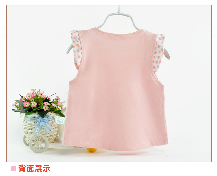 Bé hai lớp cotton vest mùa xuân nữ vest bé vest vest vest trẻ sơ sinh vest mùa xuân và mùa thu cardigan trẻ trẻ em