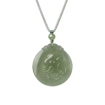 Zhou Taisheng Hetian Jade Pendant Female Taiping Youxiang Jade Pendant Couple Style as a Valentines Day Gift for Boyfriend and Girlfriend