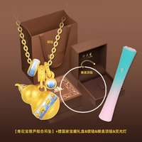 [Рекомендованный комплект] Комбинированный кулон «Синяя и белая тыква» — бесплатная серебряная цепочка и изысканное ожерелье