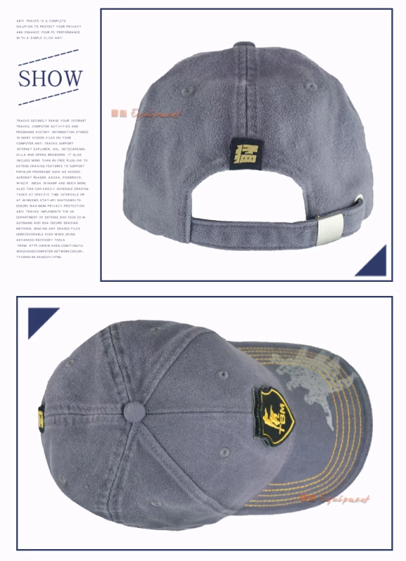 Mũ thể thao TBM Mũ bóng chày Huấn luyện viên chiến thuật Mũ vòm Cap Velcro Mũ xám ngoài trời