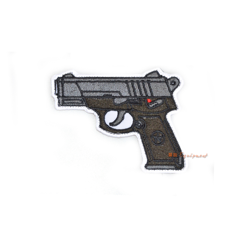 Cartoon Toy Gun Magic Sticker Outdoor Military Fan Tactical Chapter Personality Badge Embroidered Gun Shaped Magic Stick