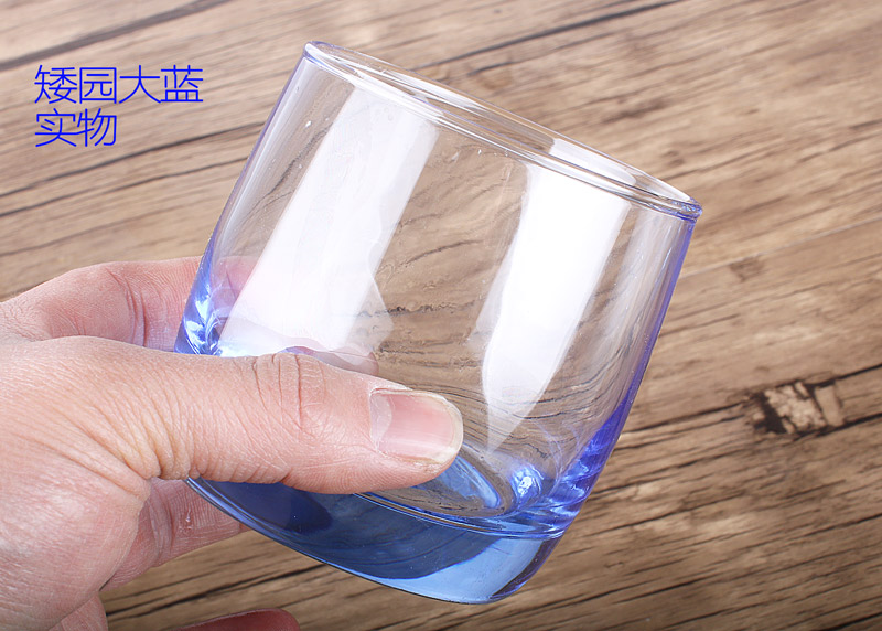 Cốc thủy tinh trong suốt màu đỏ hộ gia đình nhỏ uống tươi cốc cặp ly trà trái cây không che màu Hàn Quốc dễ thương bình tập hút