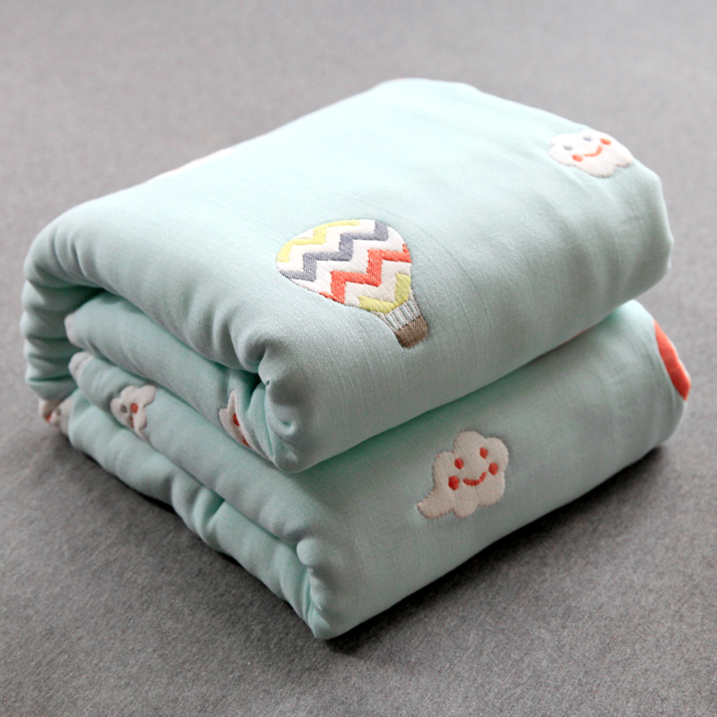 Micro-flaw ten-layer thickened children's gauze padded summer cool quilt Baby soft blanket Kindergarten bed sheet futon