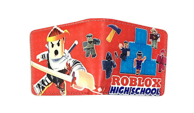 Игровой периферий ROBLOX короткая зажимная клипса, Cartoon виртуальный мир, учащийся мальчик и девочка, PU-кошелёк для монет