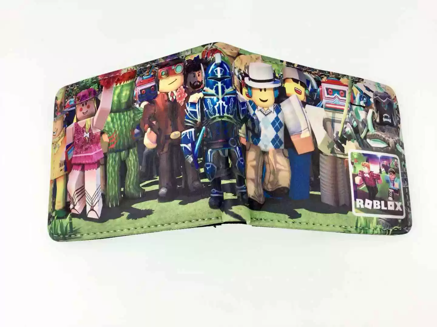 Игровой периферий ROBLOX короткая зажимная клипса, Cartoon виртуальный мир, учащийся мальчик и девочка, PU-кошелёк для монет