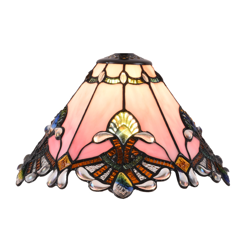Tiffany Table Lamp Shade Pink Bell Glass Lampshade Living Room Bedroom Bedside Lamp Study Decorative Lighting Fixtures Tiffany Table Lamp Shade Pink Bell Glass Lampshade Living Room Bedroom Bedside Lamp Study Decorative Lighting Fixtures