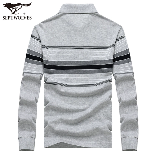 Septwolves, осенний лонгслив, хлопковая футболка polo, коллекция 2021
