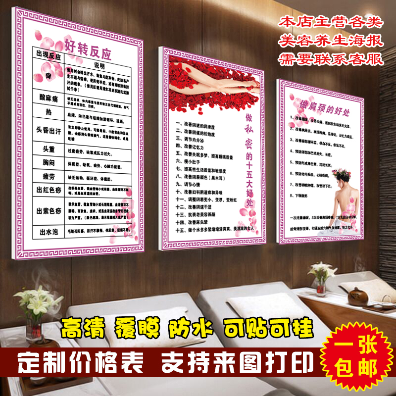 Bibotin Fenghai chest bosom bosom poster beauty salon advertising canned negative pressure health promotional painting