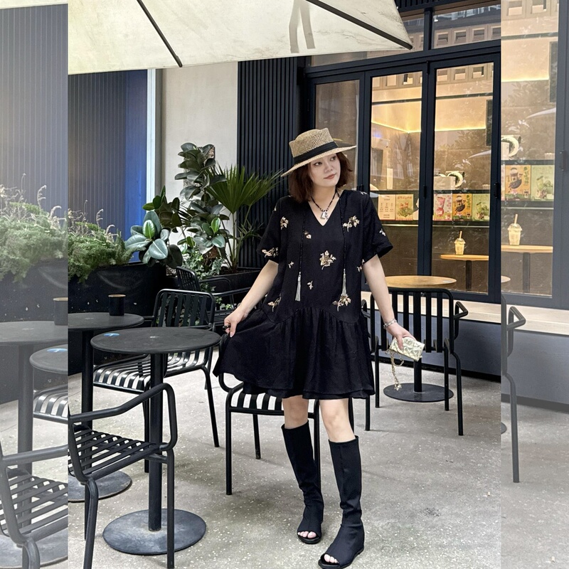 Ye Dafei Ydfstudio Niche Brand: Above All, Elegance. European High-End Custom Sequin Embroidered Floral Design Dress