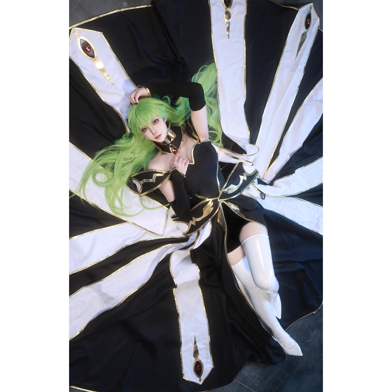Rebellious Lelouch Cc Queen Cosplay Costume with Headwear Cosplay Women's Clothing