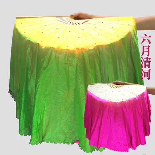 Подлинный CCTV Джун Цинхе Цинхе фанат йонхэ фанат танца Zhu Qing Zhenshi Double -Side Gradient Fan Fan