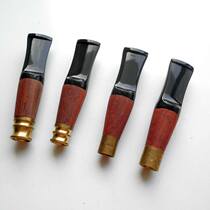 Original red sandalwood activated carbon filter filter smoking cigarette holder acrylic bite mouth copper metal sleeve smoking set