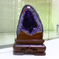 Natural Purple Crystal Cave Money Bag Swing Piece Crystal Cave Original Stone Genguan Polyppot