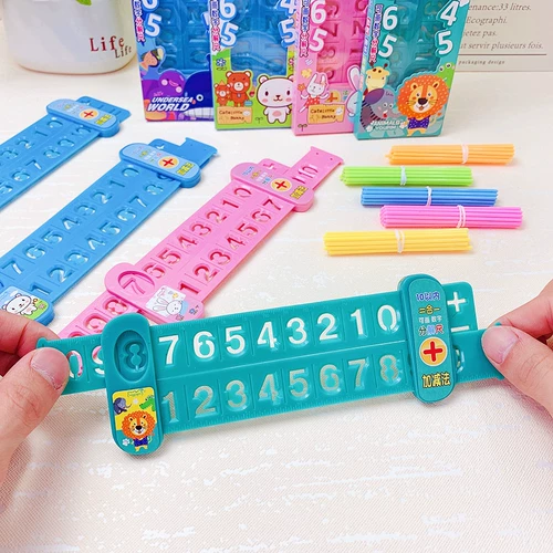 Мультяшные детские обучающие канцтовары для обучения математике для школьников, учебные пособия, сложение и вычитание