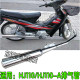 Adecuado para tubo de escape de motocicleta de haz curvo Haojue, tubo de escape HJ110, silenciador de HJ110-A, chimenea