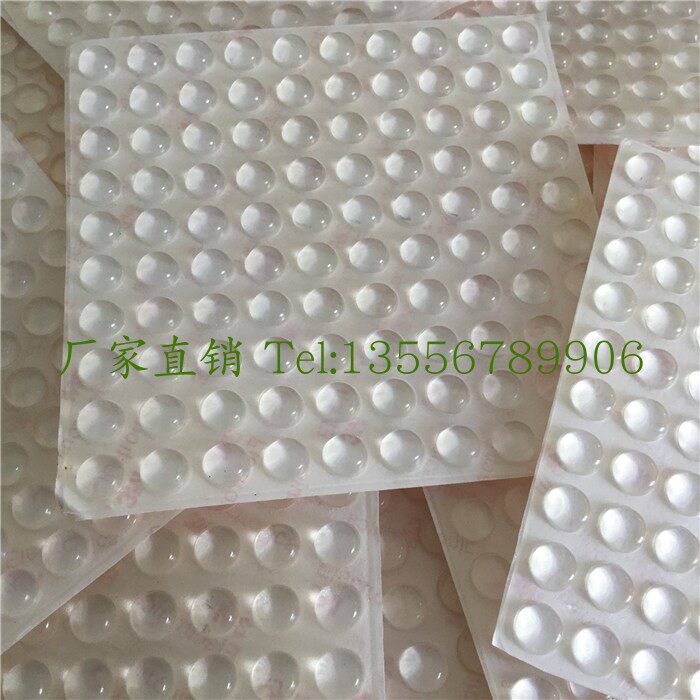 Self-adhesive flat cylindrical transparent anti-collision rubber grain furniture with scratches and shock absorbing glass rubber cushion 10 * 4mm 100 grains