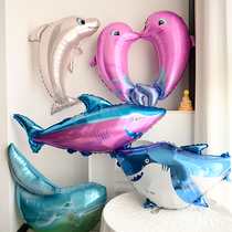 Marine Animal Aluminum Film Balloons Large Dolphin Aluminum Foil Submarine Series Balloon Children Birthday Party Arrangement