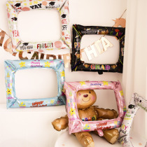 ins photo props Little Red Book the same Han style net red photo frame aluminum film Balloon Birthday Decoration Scene Arrangement