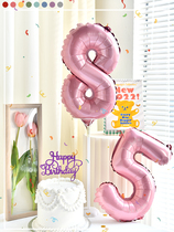 16 Inch Candy Color Digital Aluminum Film Balloon Childrens Birthday Boy Birthday Party Decoration Scene Arrangement