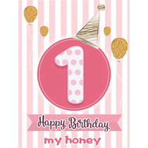 Birthday poster childrens birthday digital poster year decoration party scene layout
