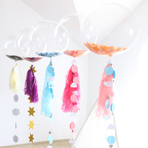 Birthday decoration layout transparent Bobo Ball wedding wedding room decoration romantic confession adult children birthday party