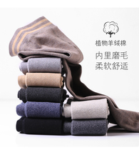 Autumn and winter cotton vertical stripe leggings women wear yoga pants velvet medium thick high waist thin warm tights