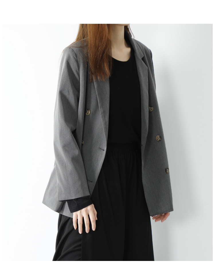 Весенний осенний короткий ретро пиджак классического кроя, 2024 года, в корейском стиле, в британском стиле, свободный крой 