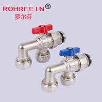 Floor heating water separator aluminum-plastic ball valve high quality brass nickel-plated 25x1 inch double-flexible F valve inner and outer wire master valve DN25