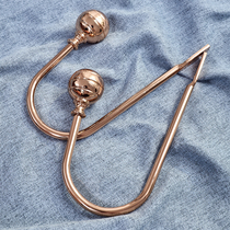 A pair of curtain wall hooks simple U - shaped wall hooks metal brass designers select curtain accessories