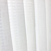 Customized minimal modern cotton window yarn bedroom living room balcony floating window curtain finished colored flax white yarn curtain