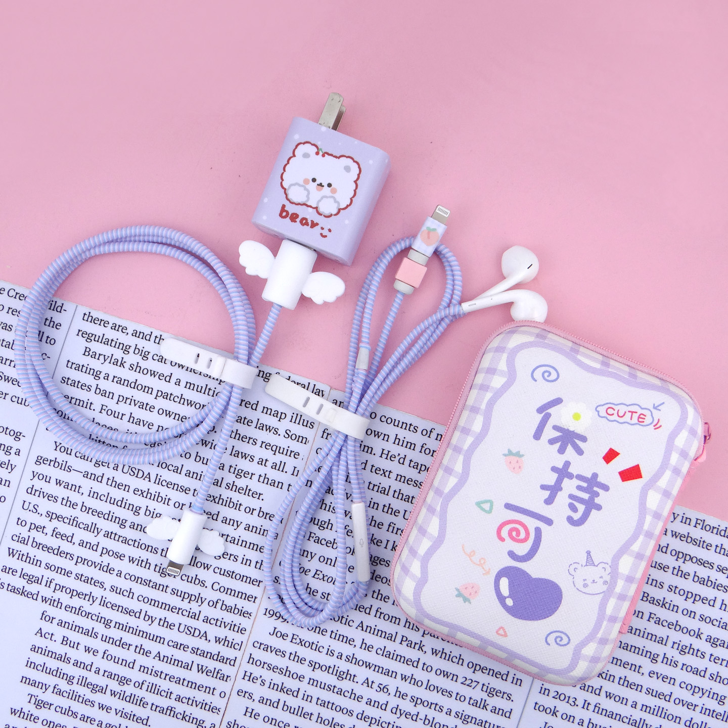 Suitable for Xiaomi 11pro 10pro data cable protective cover 67w charger sticker earphone winding 11UIta