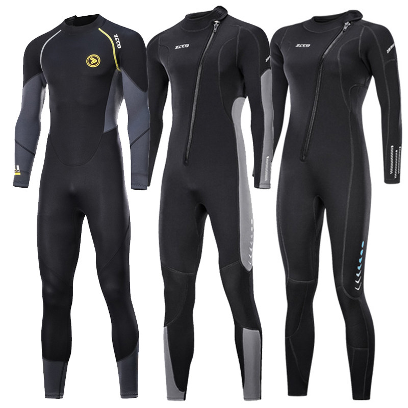 1 5 3 5MM warm diving suit men's one-piece snorkeling wetsuit winter swimsuit women's surfing sailing winter suit