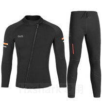 1 5mm wetsuit mens long-sleeved warm split suit sunscreen surf suit motorboat jellyfish suit swimsuit pants