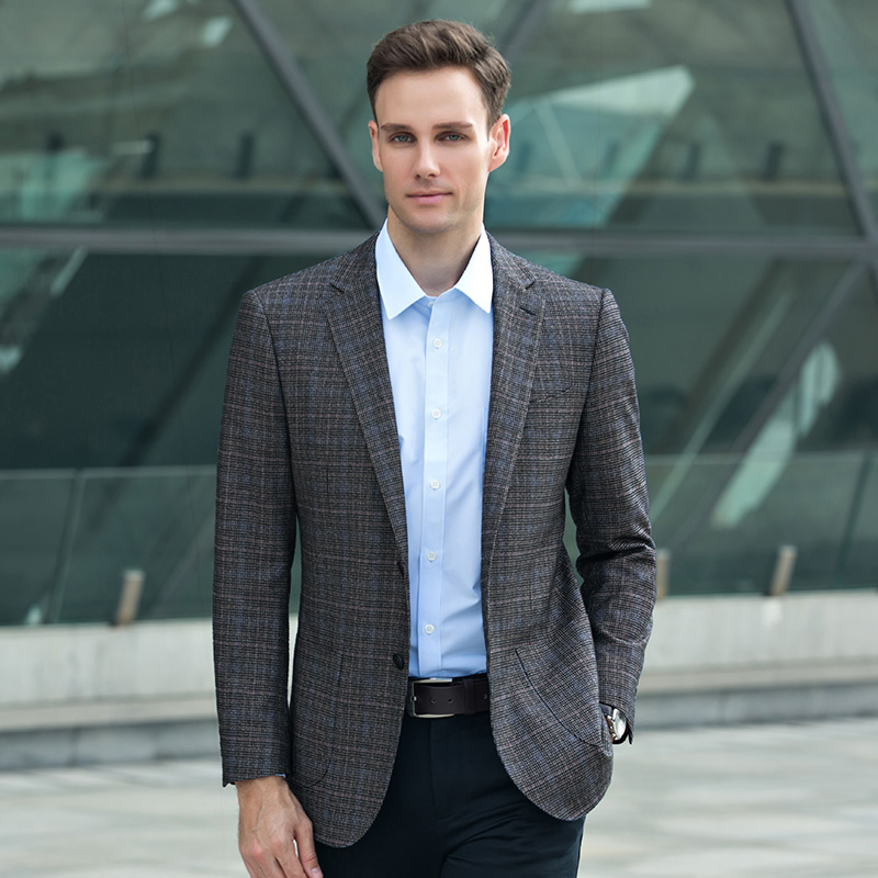 Đàn ông Langdon 2020 mùa xuân và mùa thu Casual Suit Trung niên của Tính Business Casual Chống nhăn-miễn phí Suit Jacket