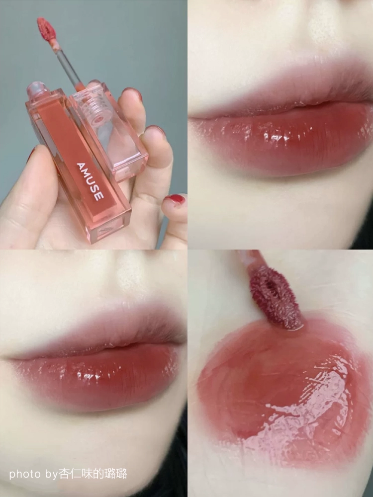 Sobong giới thiệu đến bạn Hàn Quốc Amuse dew tint dew dưỡng ẩm bóng nước son bóng Lip glaze 06 - Son bóng / Liquid Rouge