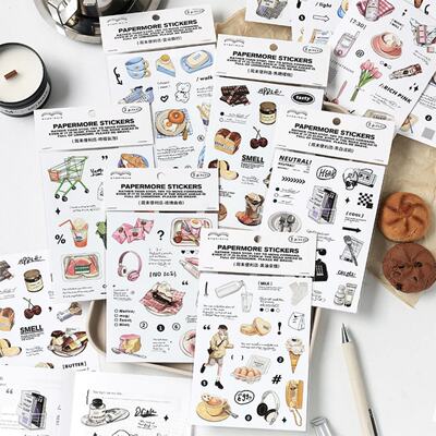 Weekend convenience store planner stickers, self-adhesive planner diaries, notebooks, mobile phones, computers, photo albums, diy decorative stickers