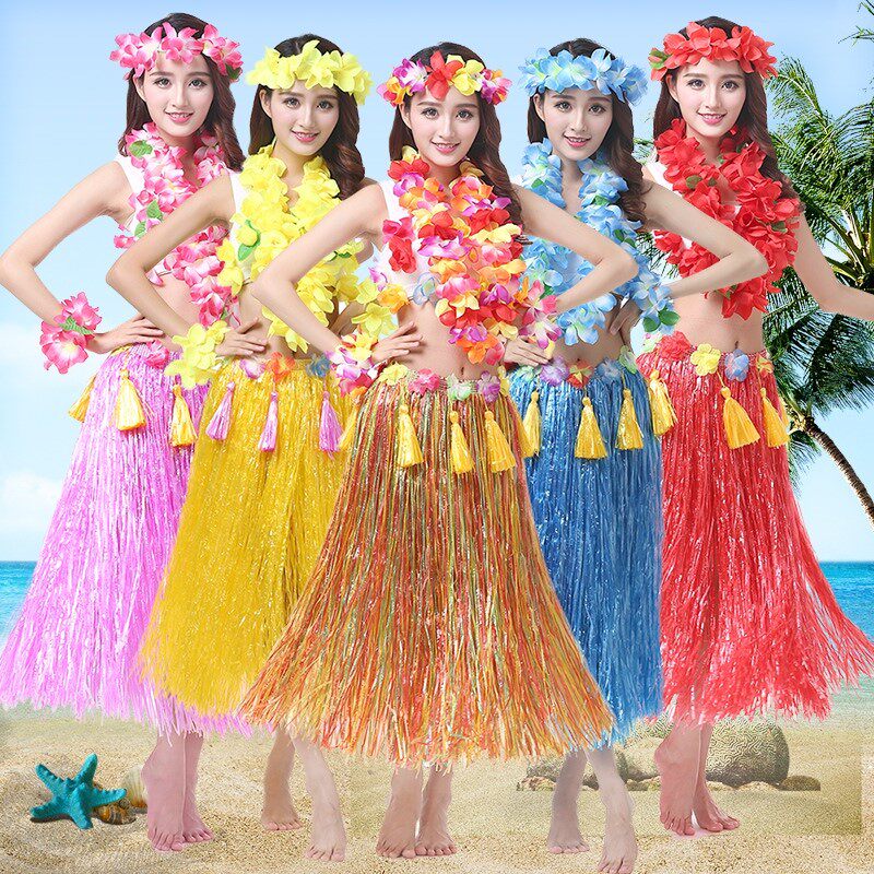 Grass Skirts Hawaii Festival Dancing Grass Skirts Sea Grass Dance Dresses Adults Perform Costumes Performance Suit Props