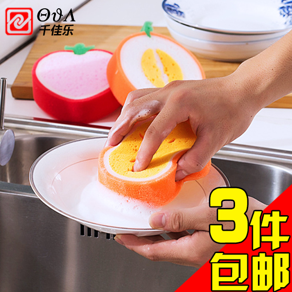 Fruit Thickened Sponge Hundred And Clean Cloth Vigorously Decontamination Dishcloth Rag Sponge Wipe Clean Sponge Wipe