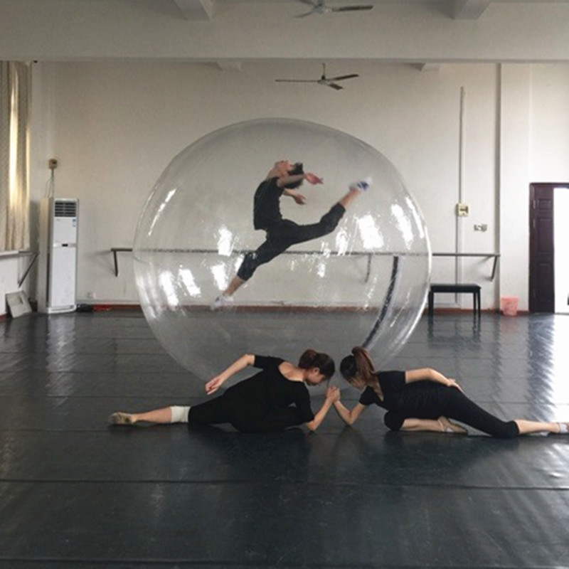 Inflatable transparent Ball Dance Ball Big Water on foot Christmas Transparent Snowflake Ball PVC Adult Dance Ball Water Crystal Ball
