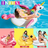 Intex gắn vòng bơi người lớn flamingo trẻ em đồ chơi bơm hơi nổi giường dày kỳ lân hàng nổi phao lưng tập bơi