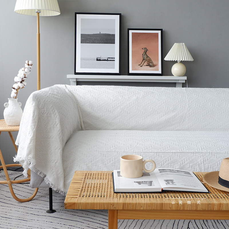 Sofa towel white ins Nordic European style sofa cover towel blanket combination sofa universal all-inclusive full cover sofa cover