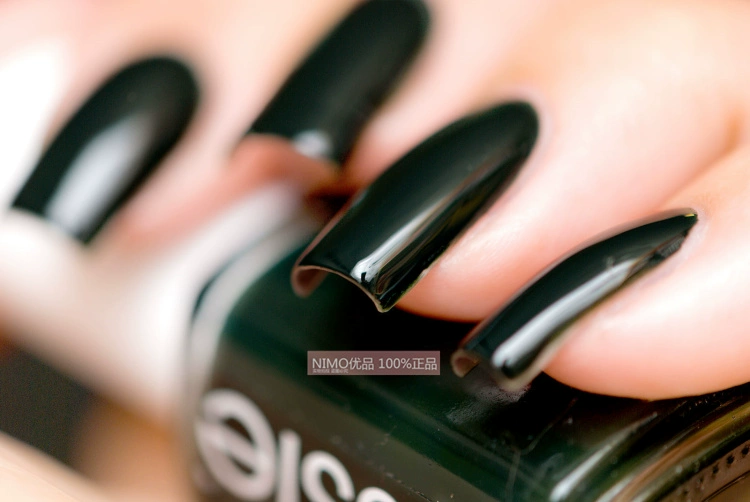 ESSIE Nail Ba Lan 806 Deep Sea Legend Dark Green Net Red Women Long Last Forest Green Không độc hại Sơn móng tay nướng miễn phí - Sơn móng tay / Móng tay và móng chân