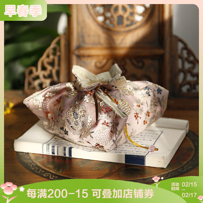 (Late to the day to snow) soft language original design ancient style handmade cloth cover Small Tang Pozi heater is suitable