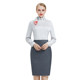 Stewardess uniform female aviation professional suit female summer beautician teacher interview white-collar formal work clothes